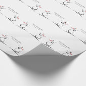 NIEDLICHE SNOWMEN PRÄSENTIEREN Baby's First Christ Geschenkpapier (Ecke)