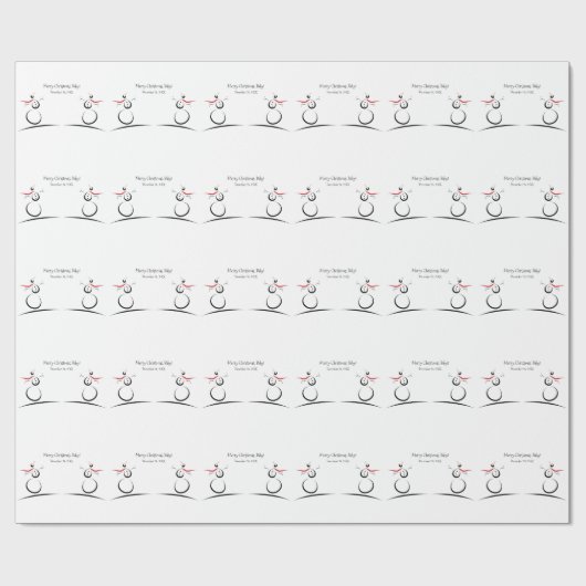 NIEDLICHE SNOWMEN PRÄSENTIEREN Baby's First Christ Geschenkpapier (Flach)