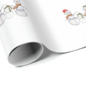 Niedliche Snowmen - Weihnachten Geschenkpapier (Rolleneckpunkt)