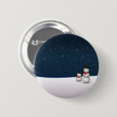 Niedliche Snowmenkonstellation Button (Vorne & Hinten)