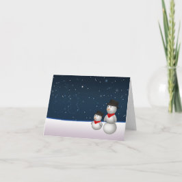 Niedliche Snowmenkonstellation Feiertagskarte