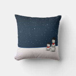 Niedliche Snowmenkonstellation Kissen