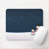 Niedliche Snowmenkonstellation Mousepad (Mit Mouse)