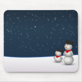 Niedliche Snowmenkonstellation Mousepad