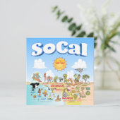 Niedliche SoCal-Blank Einladung (Stehend Vorderseite)