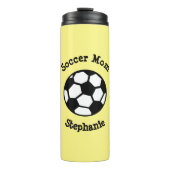Niedliche Soccer-Ball-Mama Personalisiert Thermosbecher (Vorderseite)