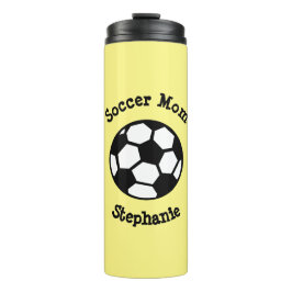 Niedliche Soccer-Ball-Mama Personalisiert Thermosbecher