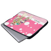 Niedliche Socken-Affe-Freundin-wunderliche Laptopschutzhülle (Vorne Knopf)