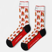 Niedliche Socken aus dem nördlichen Kardinal (Linkes Detail)