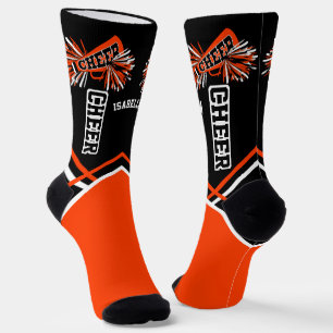 Niedliche Socken aus Orange, Weiß und Schwarz