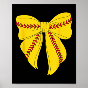 Niedliche Softball-Coquette-Box für Frauen Mädchen Poster