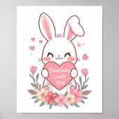 Niedliche "Somebunny Lieben You" Puff Poster (Vorne)
