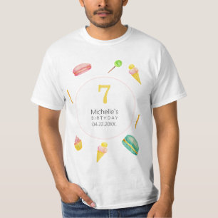 Niedliche Sommer Geburtstagsparty Aquarellfarben I T-Shirt