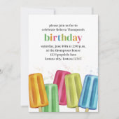 Niedliche Sommer-Geburtstagspopsien Einladung (Vorderseite)