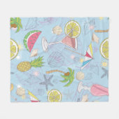 Niedliche Sommer-Illustrationsmuster mit Wassermel Fleecedecke (Vorderseite (Horizontal))