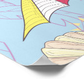 Niedliche Sommer-Illustrationsmuster mit Wassermel Poster (Ecke)