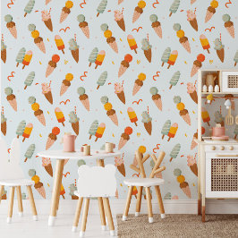 Niedliche Sommercreme Tapete