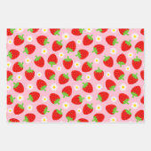 Niedliche Sommererdbeeren Geschenkpapier Set (Vorderseite 2)
