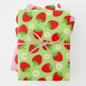 Niedliche Sommererdbeeren Geschenkpapier Set (Beispiel)