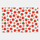Niedliche Sommererdbeeren Geschenkpapier Set (Vorderseite 3)