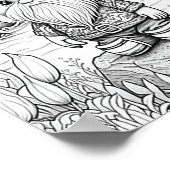 Niedliche Sommergenom Erwachsenenfärbung Poster (Ecke)