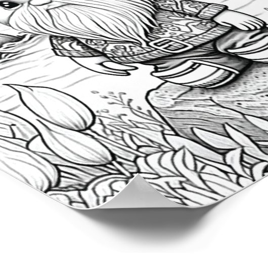 Niedliche Sommergenom Erwachsenenfärbung Poster (Ecke)