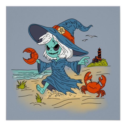 Niedliche Sommerhexe Poster (Vorderseite)