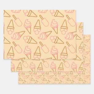 Niedliche Sommerküche mit Konturen aus Kontur Geschenkpapier Set