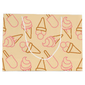 Niedliche Sommerküche mit Konturen aus Kontur Große Geschenktüte (Rückseite)