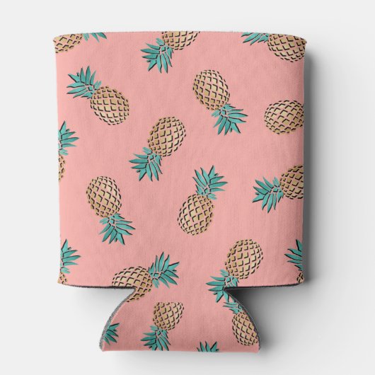 niedliche sommerliche tropische Imitate Ananas Dosenkühler (Rückseite)