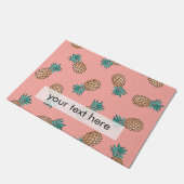 niedliche sommerliche tropische Imitate Ananas Fußmatte (Schrägansicht)