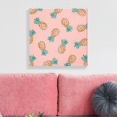 niedliche sommerliche tropische Imitate Ananas Leinwanddruck (Insitu (Wohnzimmer))