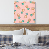 niedliche sommerliche tropische Imitate Ananas Leinwanddruck (Insitu (Schlafzimmer))