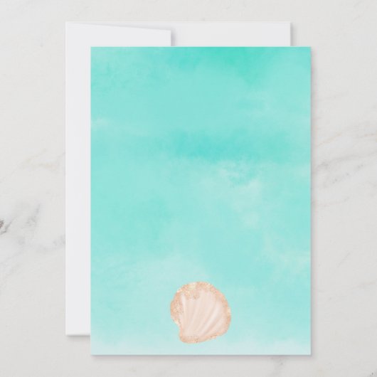 Niedliche Sommermassagedusche Einladung (Rückseite)