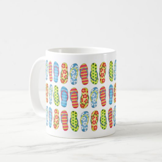Niedliche Sommermuster Kaffeetasse (Vorderseite Links)