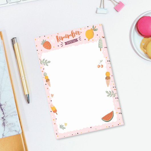 Niedliche Sommerschichten Eiscreme Post-it Klebezettel