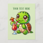 Niedliche Sommerschildkröte Postkarte (Vorderseite)