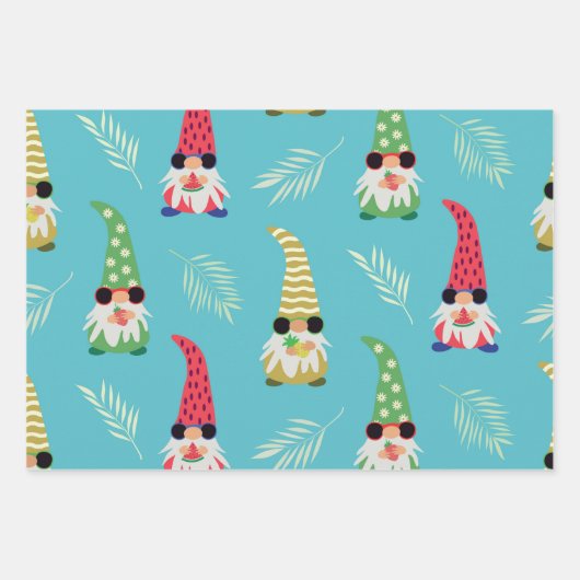 Niedliche Sommerschmelze mit Obststruktur Geschenkpapier Set (Vorderseite 3)