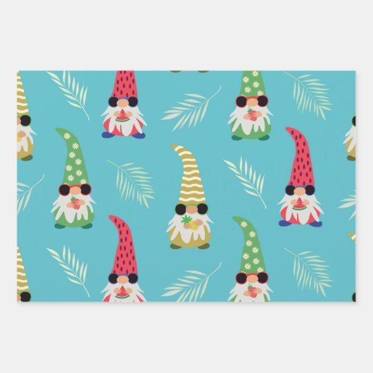 Niedliche Sommerschmelze mit Obststruktur Geschenkpapier Set (Vorderseite 2)