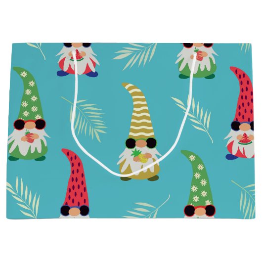 Niedliche Sommerschmelze mit Obststruktur Große Geschenktüte (Vorderseite)