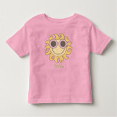 Niedliche Sommersonne mit Groovy Shades Sonnenbril Kleinkind T-shirt (Vorderseite)