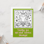 Niedliche Sommersonnenwende Spaß Färben Karte (Vorderseite/Rückseite Beispiel)