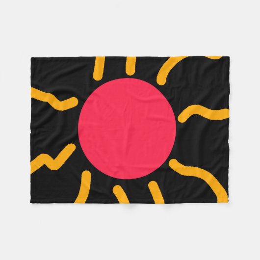 Niedliche Sonne Fleecedecke (Vorderseite (Horizontal))