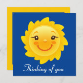 Niedliche Sonne Mitteilungskarte (Vorne/Hinten)