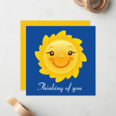 Niedliche Sonne Mitteilungskarte (Vorderseite/Rückseite Beispiel)