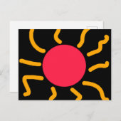 Niedliche Sonne Postkarte (Vorne/Hinten)