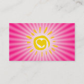 Niedliche Sonne; rosa Visitenkarte (Rückseite)