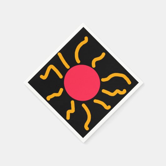 Niedliche Sonne Serviette (Ecke)