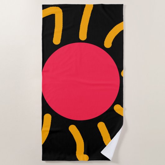 Niedliche Sonne Strandtuch (Vorderseite)