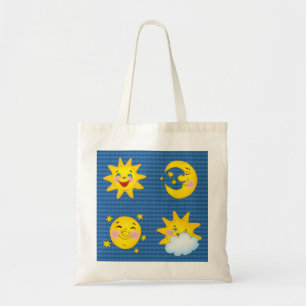 Niedliche Sonne u. Mond - Tasche